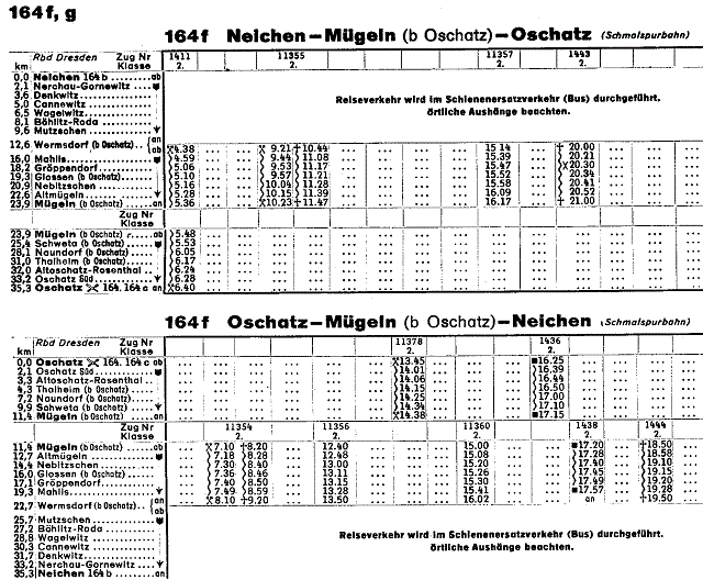 Winterfahrplan 1967/68